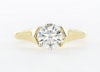 Demi Bezel 18k Yellow Gold Engagement Ring.