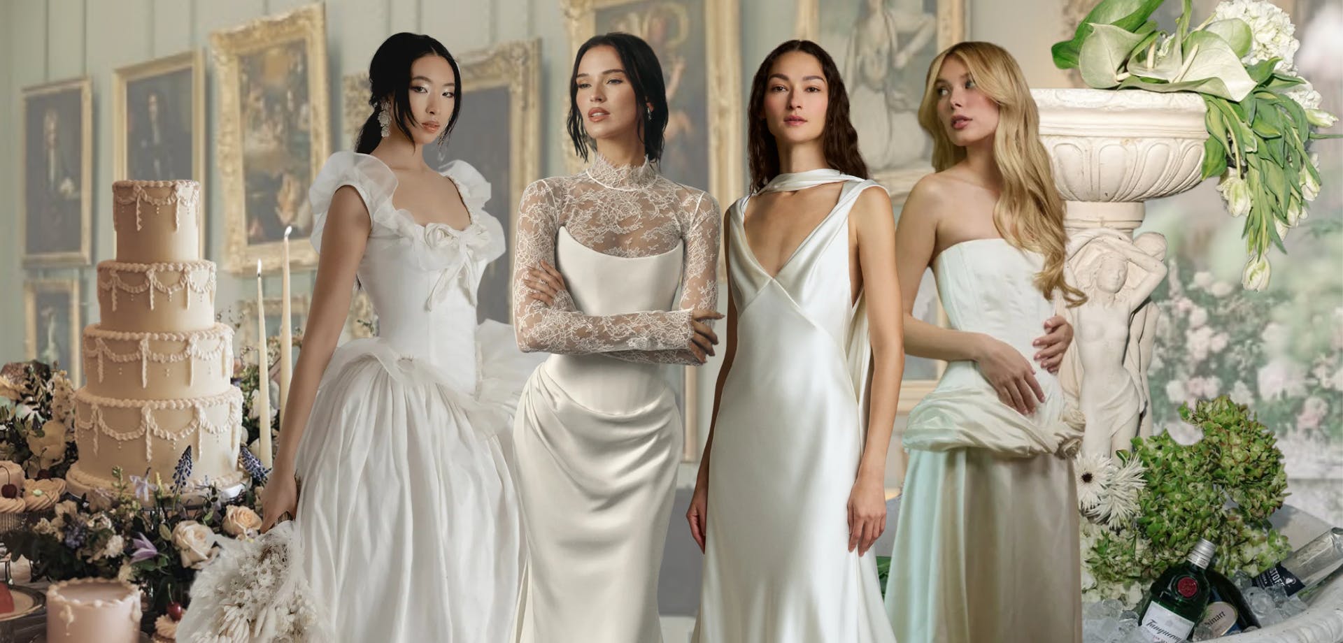 Wedding and bridal trends collage.