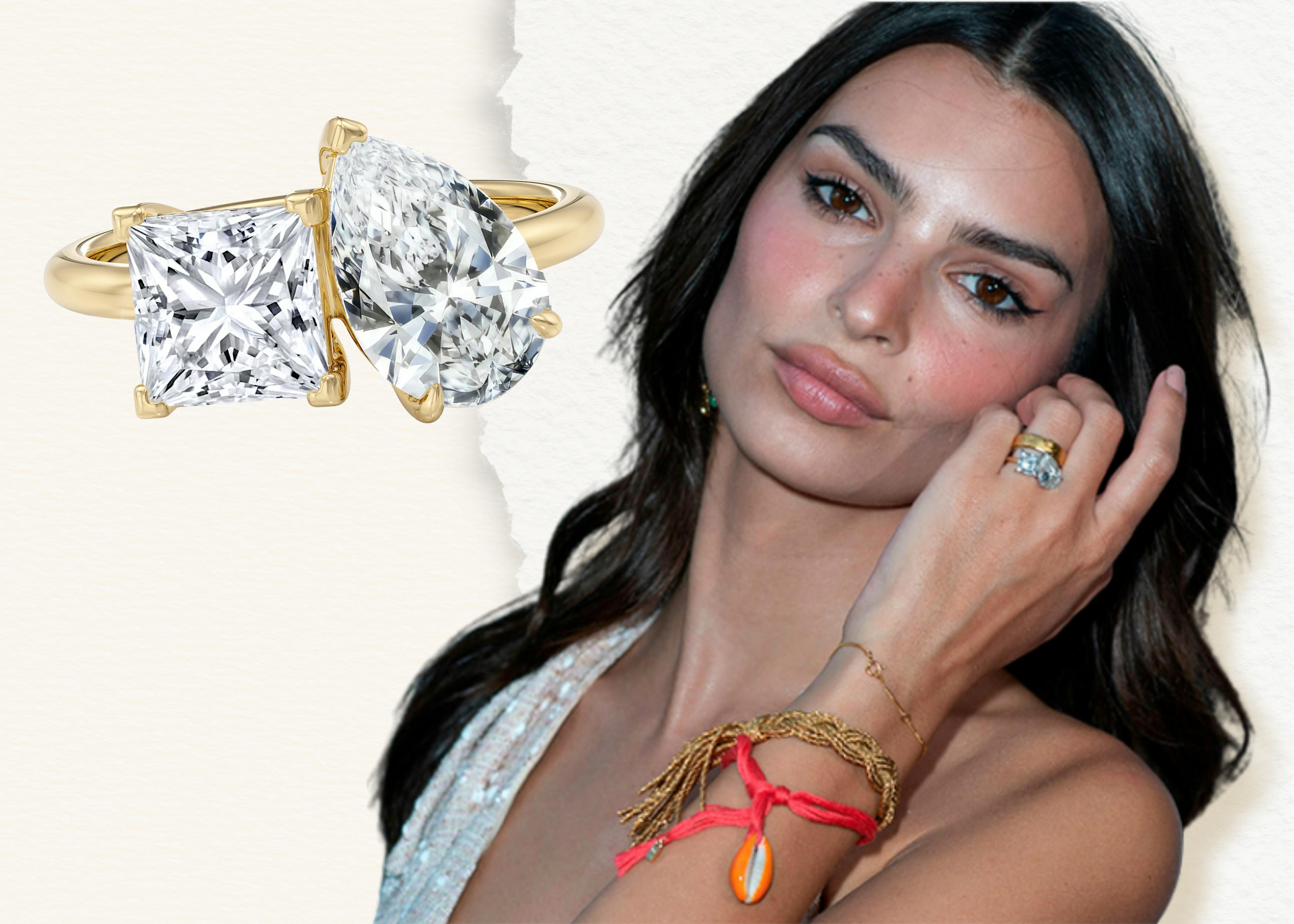 Emily Ratajkowski’s Toi et Moi Engagement Ring.