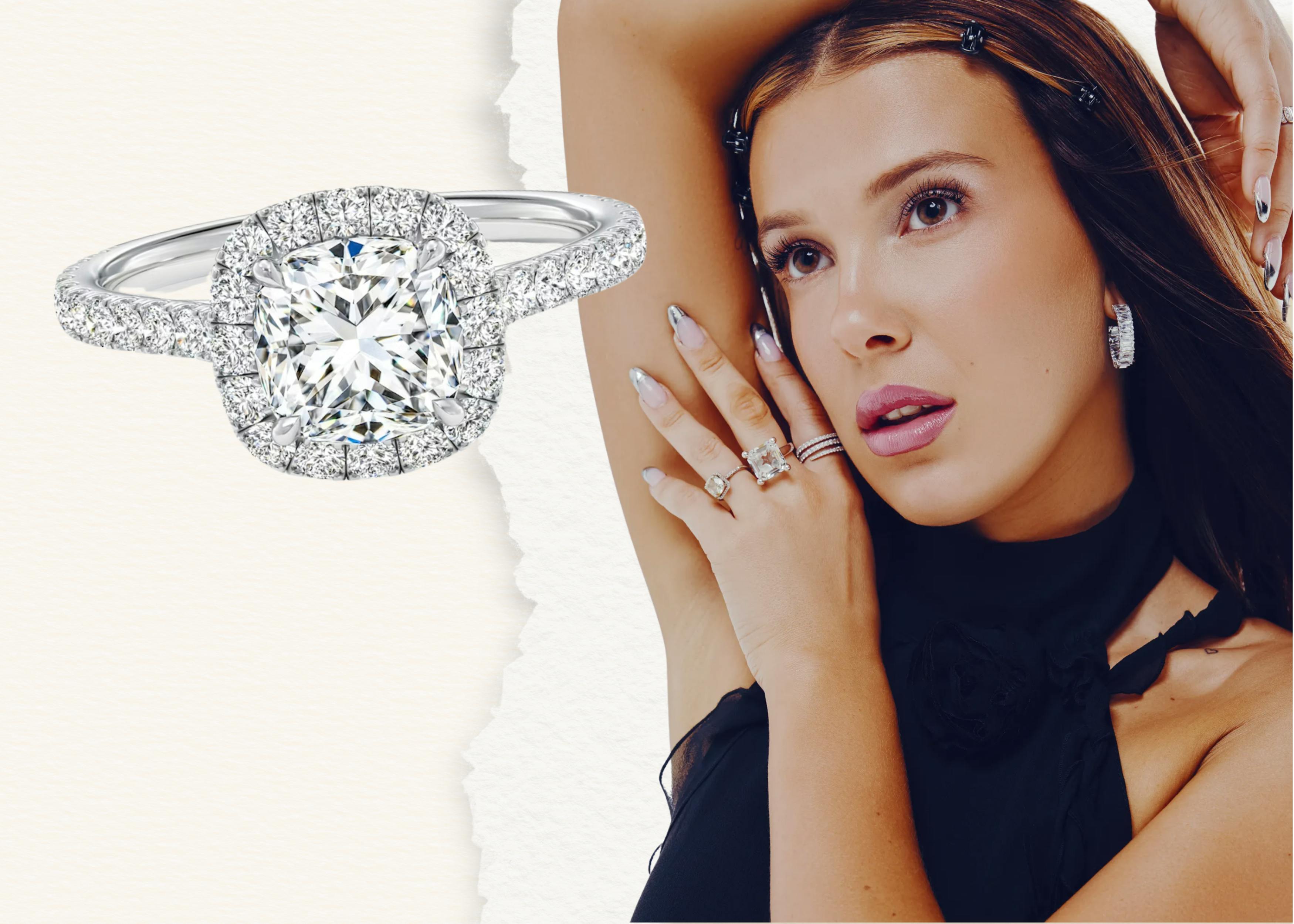 Millie Bobby Brown’s Halo Engagement Ring.