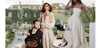 Zendaya and Tom Holland wedding predictions moodboard with venue, aesthetic, wedding dress, wedding cake and flowers.
