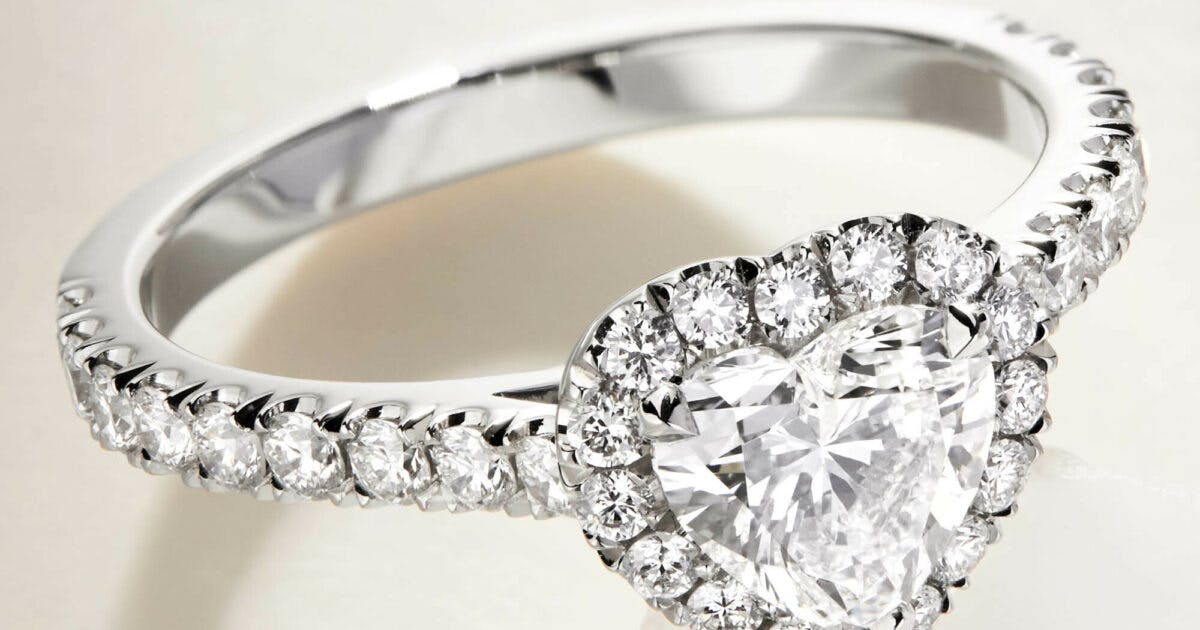 1/2 Carat Heart Shape Diamond Solitaire Ring In 14K White Gold |  SuperJeweler