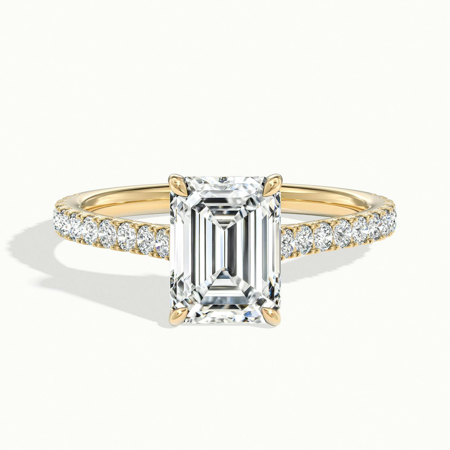 Small emerald cut hot sale diamond ring