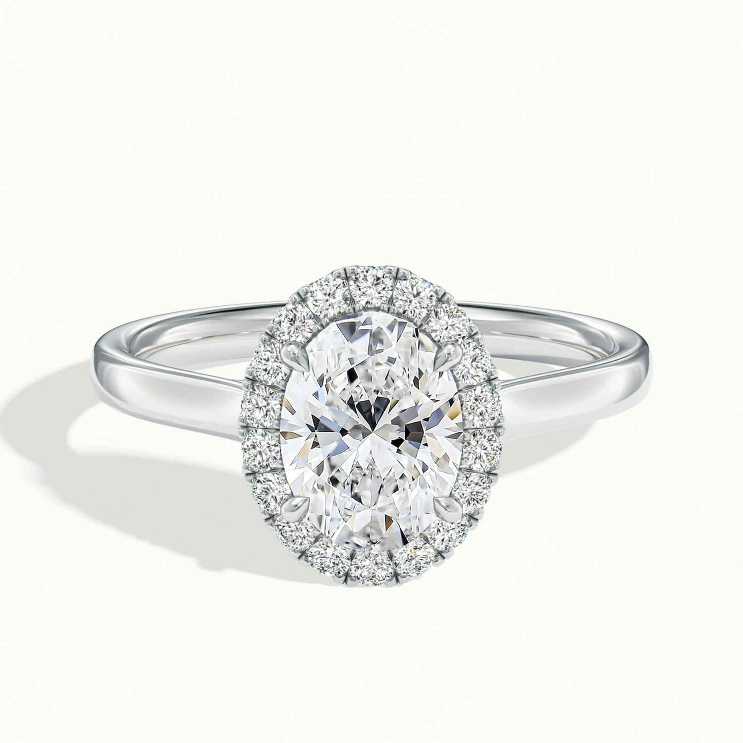 Oval diamond with hot sale diamond band