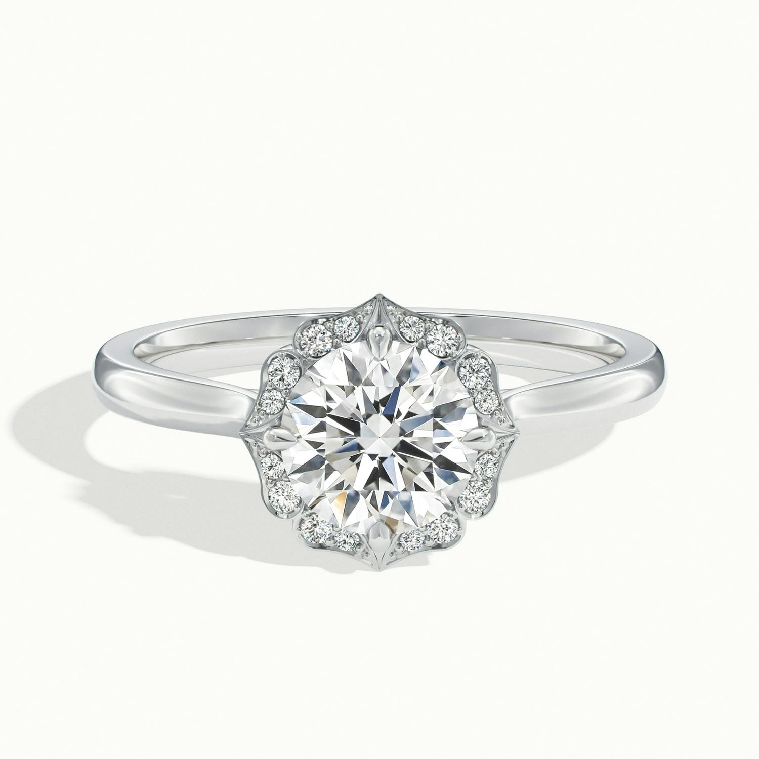 Subtle halo engagement on sale ring